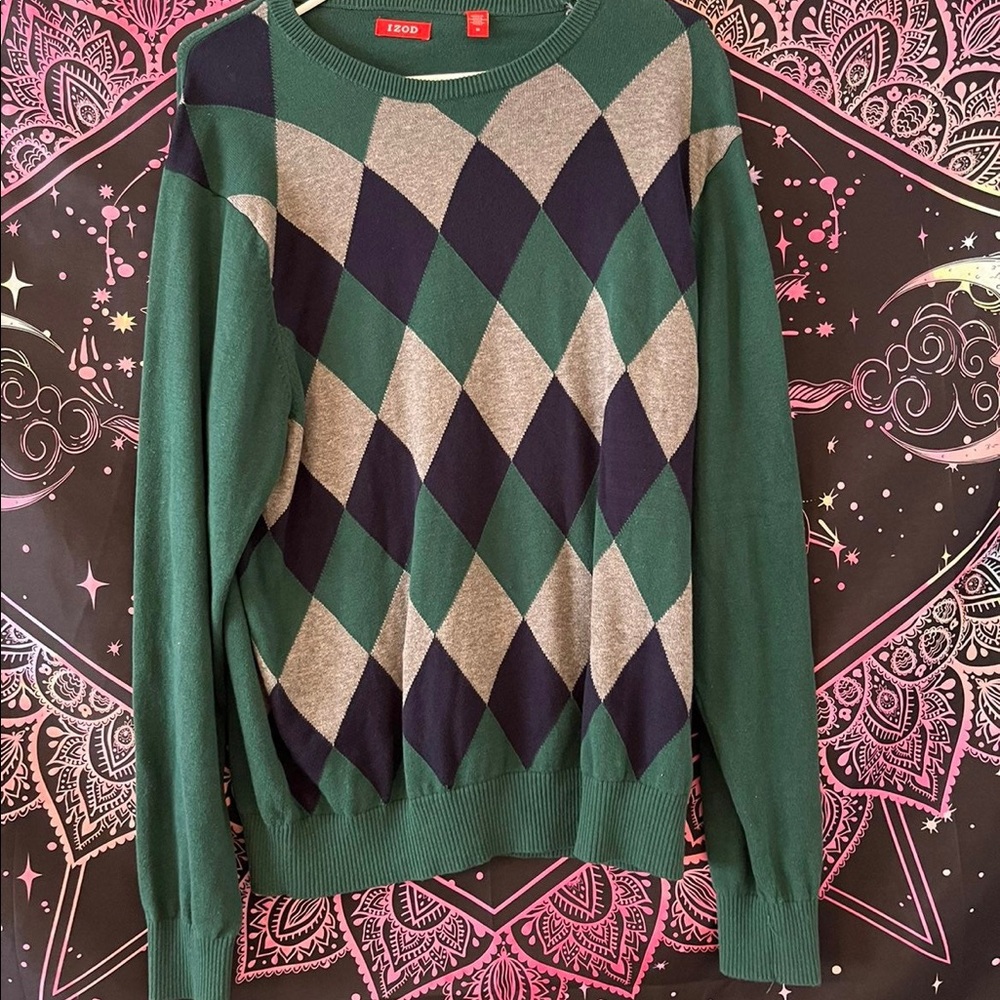 Green Argyle Sweater